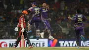 Vaibhav Arora celebrates Travis Head's wicket in IPL 2024 final (Getty Images)