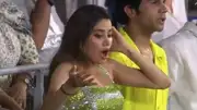 Janhvi Kapoor reacts during IPL 2024 final in this frame. ( screengrab-X)