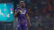 KKR's star all-rounder Andre Russell in this frame. (Getty)