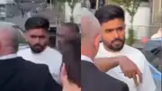 Babar Azam gets angry at fans (Twitter screen grab)