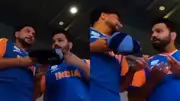 Rohit Sharma and Kuldeep Yadav in frame (Twitter screen grab)