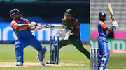 India's Rishabh Pant (left), Hardik Pandya (right) and Bangladesh's Litton Das in this frame. (Getty)