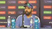 Rohit Sharma during the pre-match press conference in New York (Screengrab: X)