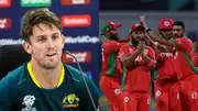 Mitchell Marsh and Oman team in frame (Getty)