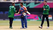 Rishabh Pant shakes Paul Stirling's hand after finishing the run chase with a six (Getty Images)