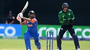 India's Rishabh Pant plays a shot as Lorcan Tucker of Ireland keeps during their T20 World Cup match at Nassau County International Cricket Stadium on June 5. (Getty)