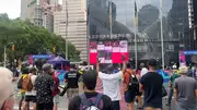 Fans celebrate USA's win on streets (Twitter screen grab)