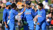 File Photo: Rohit Sharma (left), Yuzvendra Chahal (2nd from left), MS Dhoni, Kuldeep Yadav (right) in this frame. (Getty)