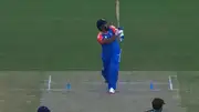 Rohit Sharma flicks Shaheen Afridi for a six (Screengrab: X)