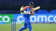 India's Axar Patel in action during the T20 World Cup match against Pakistan at Nassau County International Cricket Stadium on June 9. (Getty)