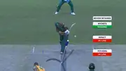 Mahmudullah successfully reviewed an lbw call in the run chase against South Africa (Screengrab: X)