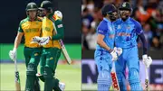 South Africa's David Miller and Heinrich Klassen; India's Virat Kohli and Hardik Pandya (Getty Images)