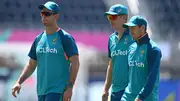 Mitchell Marsh with Andrew McDonald and George Bailey during a training session (Getty Images)