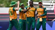 Kagiso Rabada celebrates a wicket against England with his teammates (Getty Images)