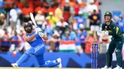 India skipper Rohit Sharma in action during T20 World Cup 2024 match against Australia. (Getty)