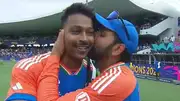 Rohit Sharma kisses Hardik Pandya after India's T20 World Cup 2024 triumph (Screengrab: X)