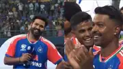 Rohit Sharma left speechless with 'koi bhi garden mein nahi ghoomega' query; this is how Hardik Pandya, Suryakumar Yadav reacted. (Screengrab-X)