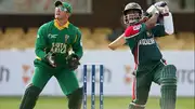 Bangladesh's Nafees Iqbal plays an aerial shot against South Africa (File Photo: Getty Images)