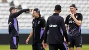 James Anderson, Joe Root, Shoaib Bashir and Zak Crawley during a practice session (Getty Images)