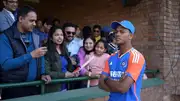 Yashasvi Jaiswal interacts with fans after India's 10-wicket win over Zimbabwe (Screengrab: X, BCCI)