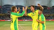 Mitchell Marsh, Matthew Wade and Adam Zampa celebrate Australia's win in T20 World Cup 2021 final (File Photo: Getty Images)