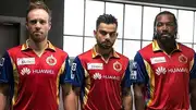 AB de Villiers, Virat Kohli and Chris Gayle when they placed for RCB together (File Photo)