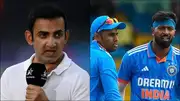 Gautam Gambhir as broadcaster; Suryakumar Yadav and Hardik Pandya in action (File Photo)