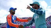 India skipper Rohit Sharma (left) and Pakistan captain Babar Azam in this frame. (Getty)