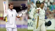 Joe Root and Sachin Tendulkar celebrate their respective Test centuries (Getty Images)