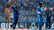 Dushmantha Chameera in action against Virat Kohli in ODI World Cup 2023 (Getty Images)