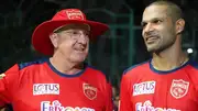 Punjab Kings head coach Trevor Bayliss with captain Shikhar Dhawan (File Photo)