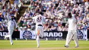 England's Mark Wood walks after being caught out by West Indies' Jason Holder (not pictured) during Day 1 of the 3rd Test at Edgbaston. (Getty)