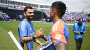 Virat Kohli and Suryakumar Yadav after T20 World Cup 2024 game (Getty Images)