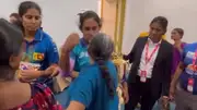 Sri Lanka captain Chamari Athapaththu meets her ailing mother in the dressing room (Screengrab: X)