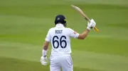 Joe Root celebrates his half-century against West Indies (Getty Images)