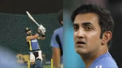 Watch: Virat Kohli's jaw-dropping shot leaves Gautam Gambhir stunned during India's practice session ahead of 1st ODI vs Sri Lanka