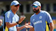 Former head coach Rahul Dravid with skipper Rohit Sharma during T20 World Cup 2024 (Getty Images)