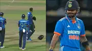 Virat Kohli reacts as Kusal Mendis throws his helmet on the ground (Screengrab: X)