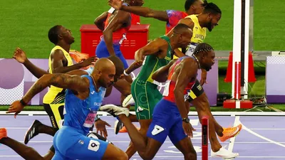 Paris Olympics Men's 100m Final: नोआ लाइल्स के 100 मीटर रेस का गोल्ड जीतने की हैरतअंगेज हाईलाइट्स, देखें फोटो फिनिश वाला VIDEO - Noah Lyles wins men 100m Gold by beating Jamaica Kishane Thompsoin thrilling photo finish in Paris Olympics 2024 watch video