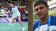 Ashwini Ponnappa in action; Prakash Padukone in an interaction after the match (Getty Images)