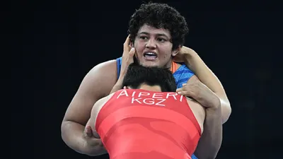 Paris Olympics 2024: स्‍कोर बराबर होने के बावजूद कुश्‍ती के इस नियम से रितिका का गोल्‍डन सपना चकनाचूर? - Paris Olympics 2024 reetika hooda loses quarter final Medet Kyzy Victory by points