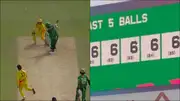 Kieron Pollard hits Rashid Khan for five sixes in a row (Screengrab: X)