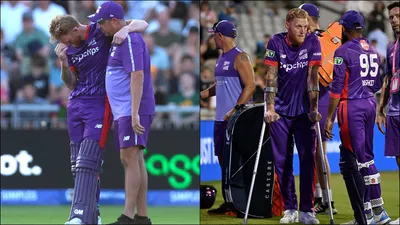 Ben Stokes suffers massive injury scare while attempting scoop shot, leaves on stretcher in ambulance midway through The Hundred clash