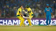 Marnus Labuschagne and Glenn Maxwell celebrate ODI World Cup 2023 final win against India (Getty Images)