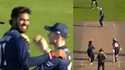 KKR star Venkatesh Iyer picks 2 wickets in 2 balls to script Lancashire's unbelievable win over Worcestershire in One Day Cup. (Screengrab-X)