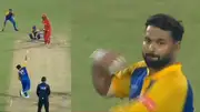 Rishabh Pant was spotted bowling in Delhi Premier League match. (Screengrab-X)