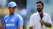 Yashasvi Jaiswal during practice session; Dinesh Karthik as broadcaster (Getty Images)