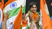 Indian wrestler Vinesh Phogat on her return after disappointing disqualification from Paris Olympics 2024 (Getty Images)