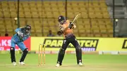 Hubli Tigers' Manish Pandey in action in this frame. (X)