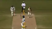 Uma Chetry plays an aerial shot against Tess Flintoff (Screengrab: X)